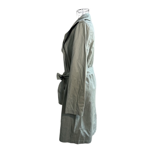 Marine Layer Kelly Belted Trench Coat Faded Sage/Olive Green Size Small - Picture 9 of 16